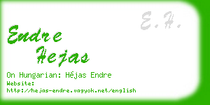 endre hejas business card