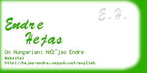 endre hejas business card